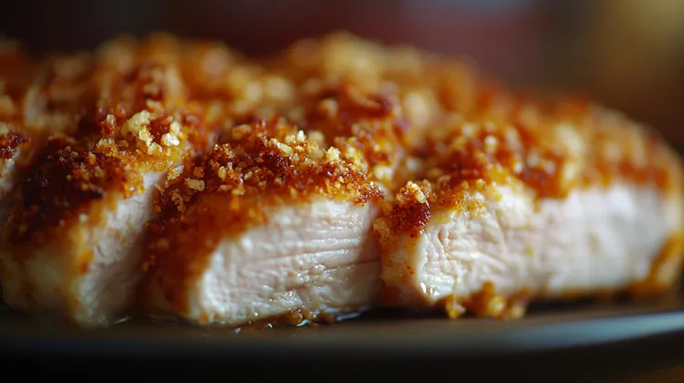 Honey pecan crusted chicken breasts