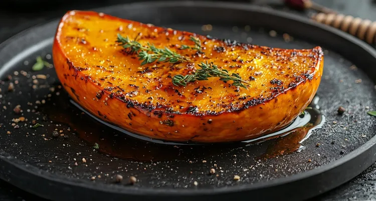 Honeyed pumpkin wedges