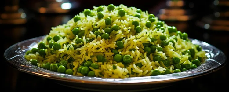 Leek, pea and coriander pilaf
