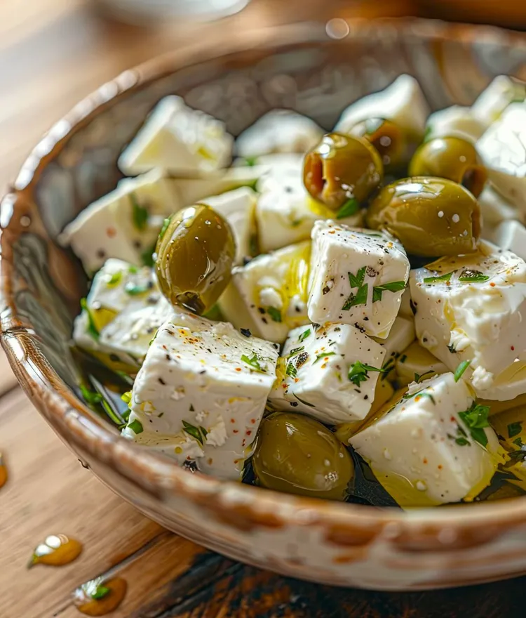Marinated greek feta