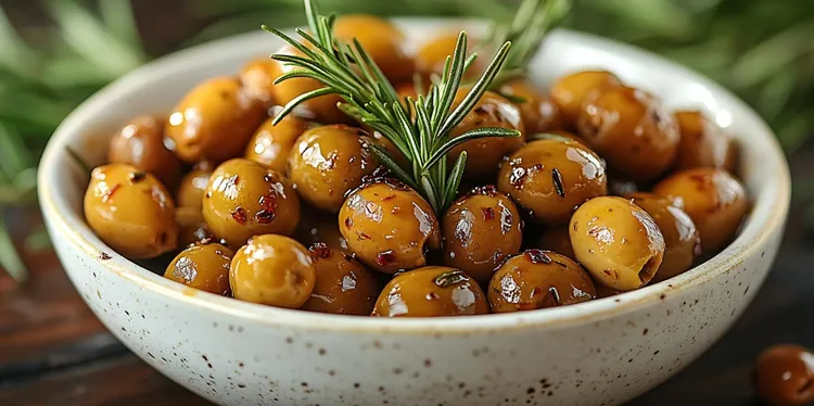 Marinated olives