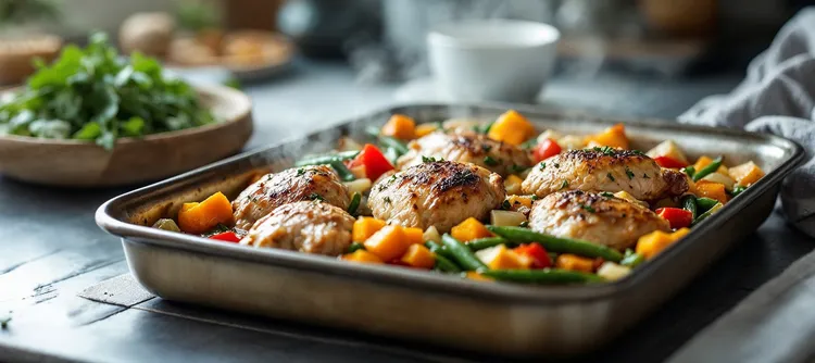 Honey mustard chicken tray bake