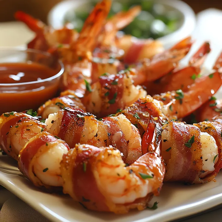 Chilli prosciutto wrapped shrimps