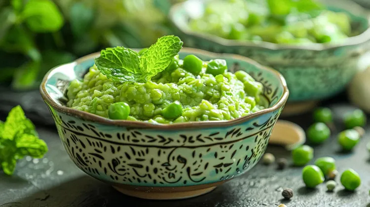 Minted pea potato mash
