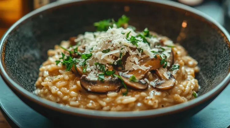 Mixed mushroom and sage risotto