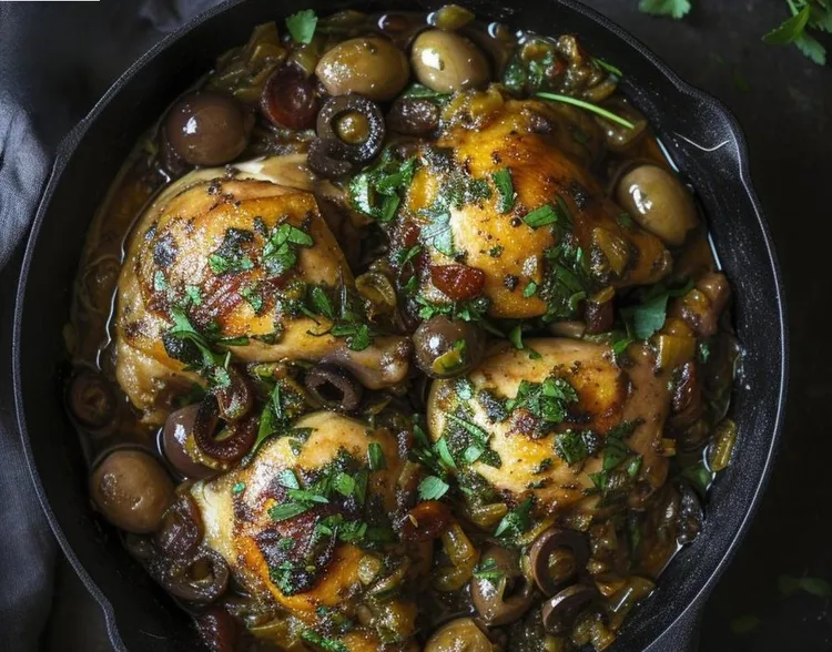 Moroccan chicken with olives and preserved lemon