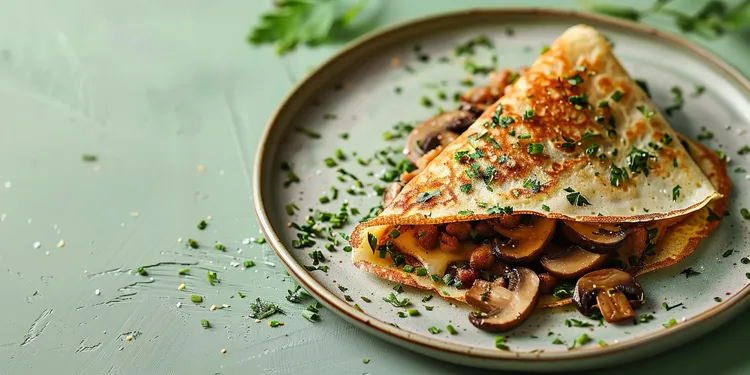 Mushroom crepes