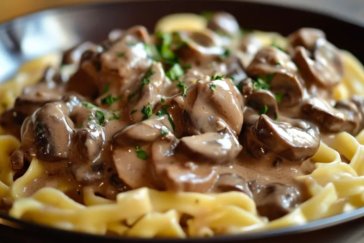 Mushroom stroganoff