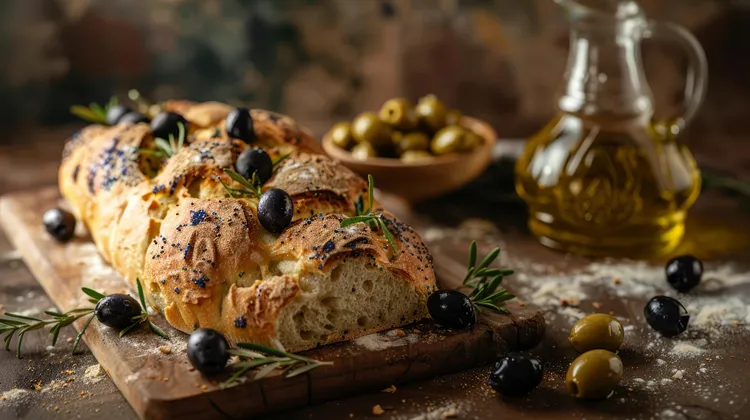 Olive and parmesan bread