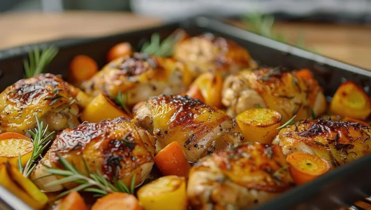 One-tray garlic butter chicken