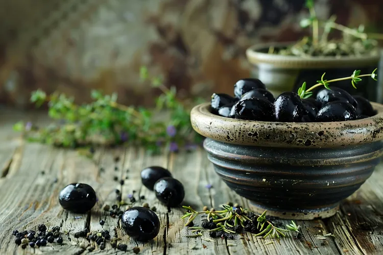 Orange and thyme roasted olives