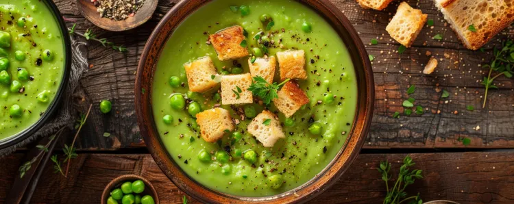 Pea & coriander soup