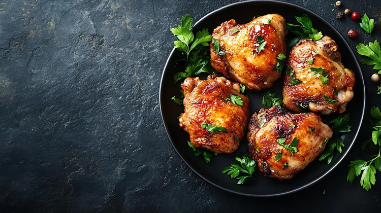 Juicy pan-roasted chicken thighs