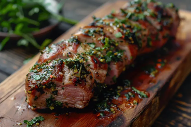 Pineapple-glazed pork with chiles and lime