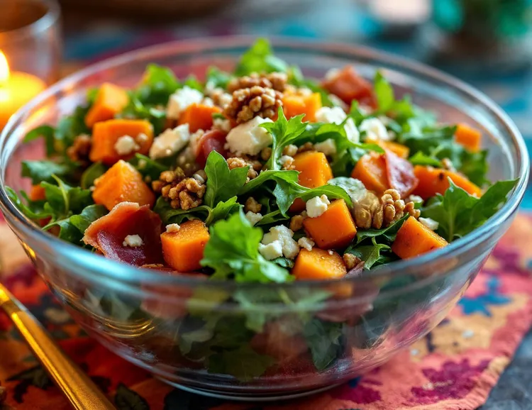 Prosciutto, pumpkin & walnut salad