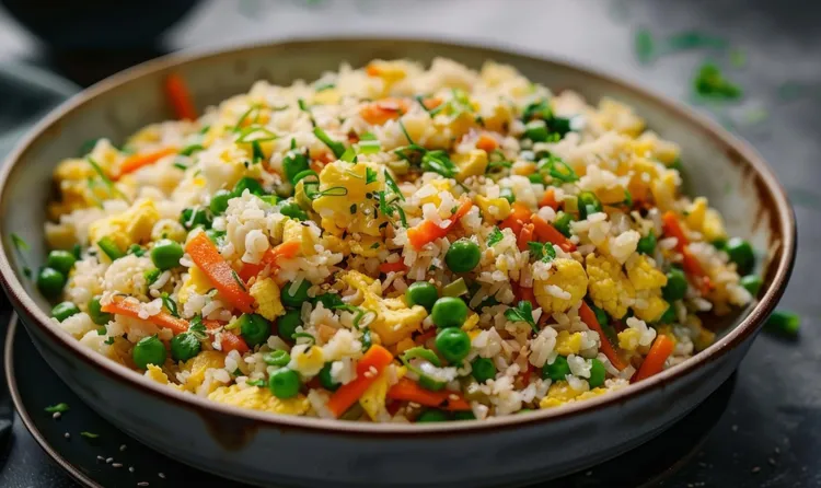Cauliflower fried rice with veggies