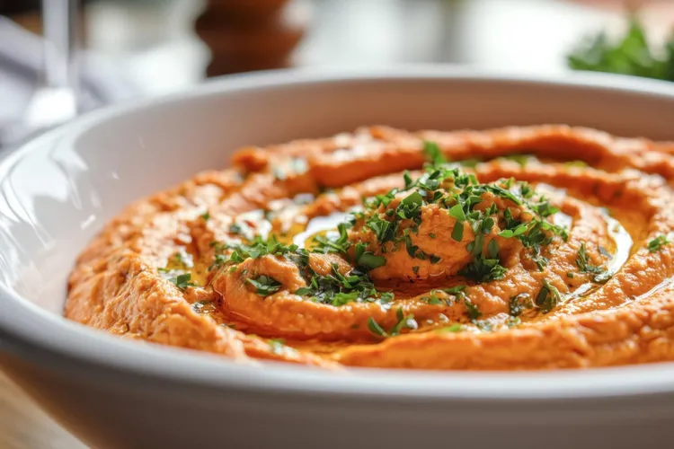 Roasted pumpkin & cumin hummus