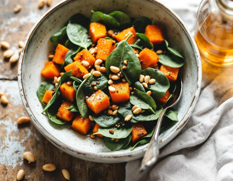Roasted pumpkin salad with honey