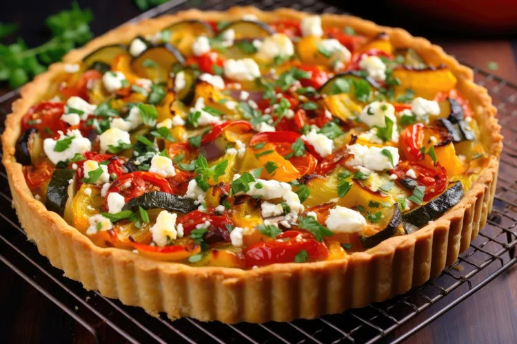 Roasted vegetable tart