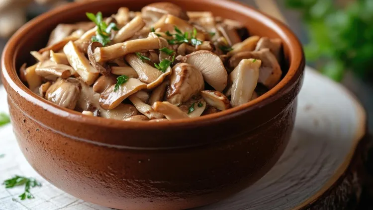 Sauteed oyster mushrooms