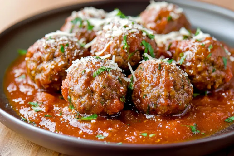 Chicken parmesan meatballs