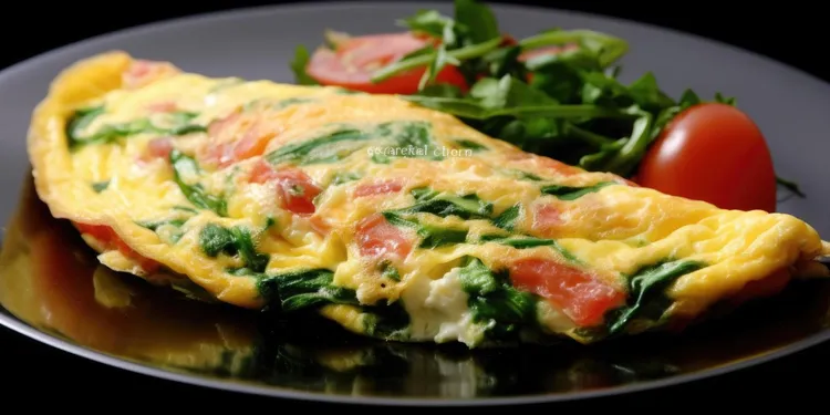 Omelet with feta cheese