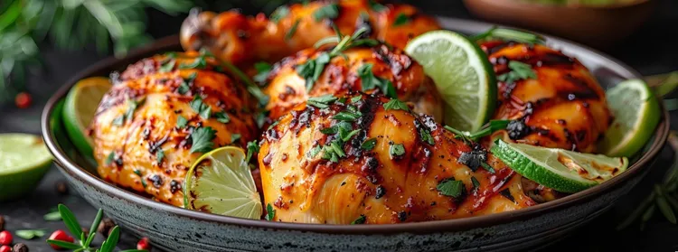 Slow cooker thai peanut chicken with coriander and lime