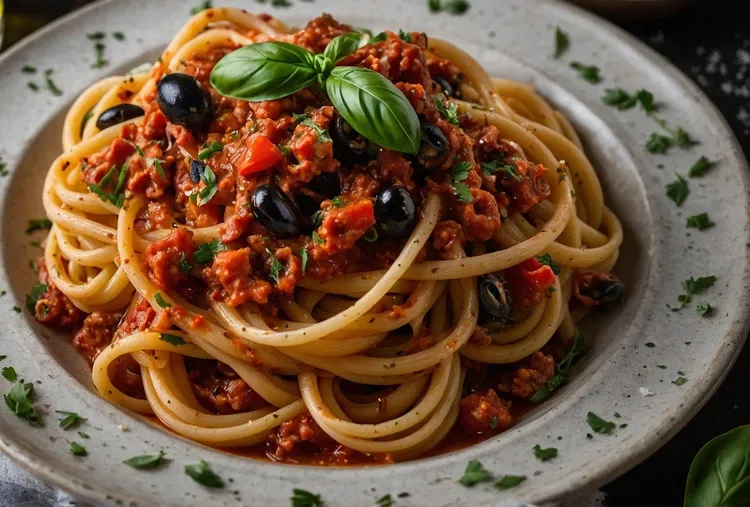 Spaghetti with tomatoes