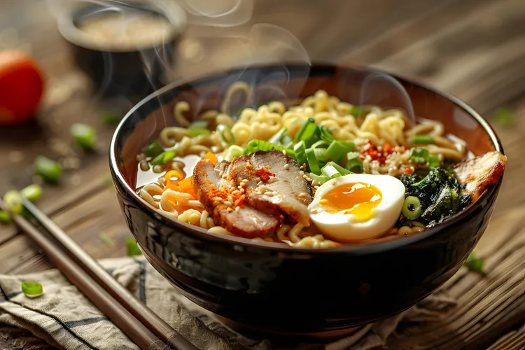 Spicy ramen cup of noodles