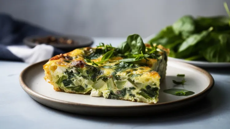Spinach and dill frittata