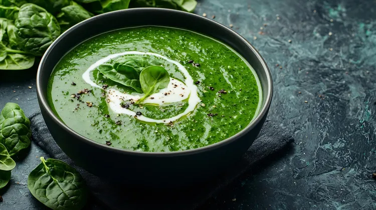Spinach and leek soup