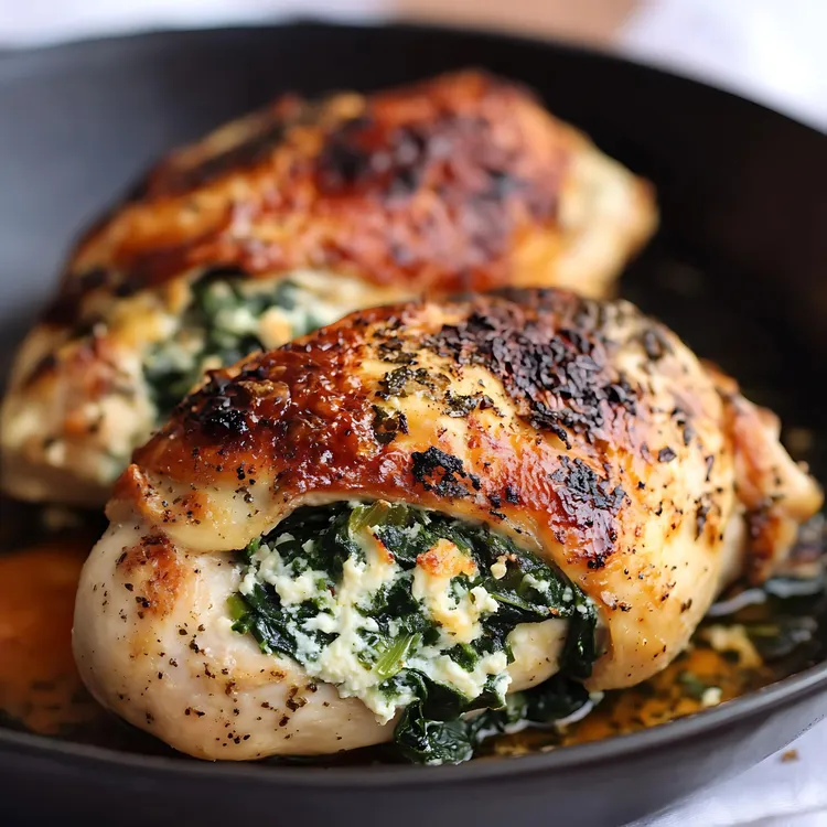 Spinach & feta barbecued chicken
