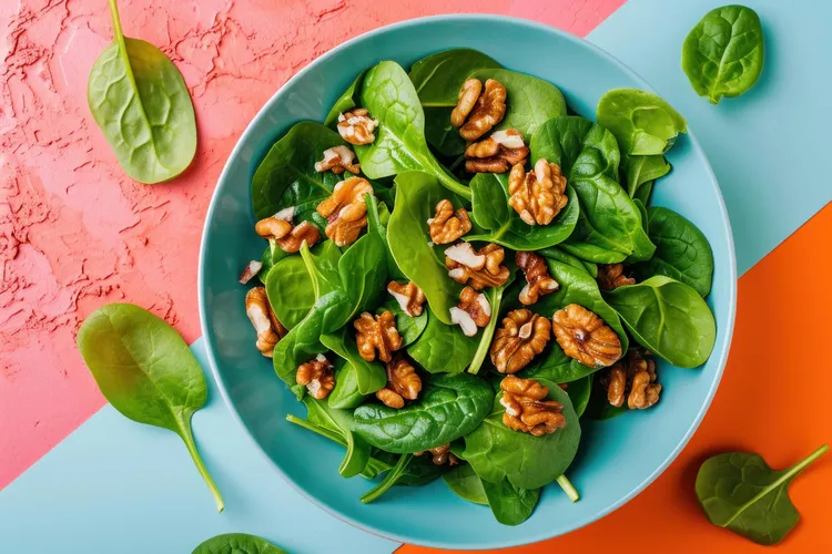 Spinach & walnut salad
