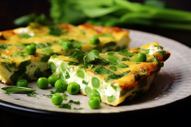 Spring pea frittata
