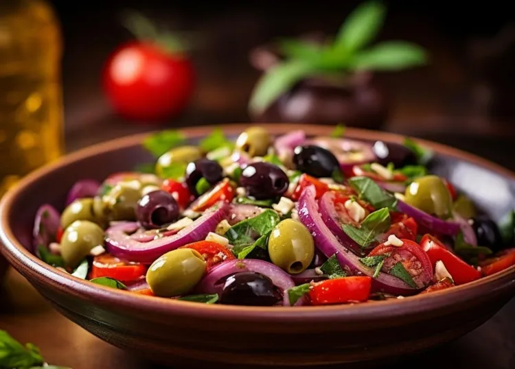 Tomato and olive salad