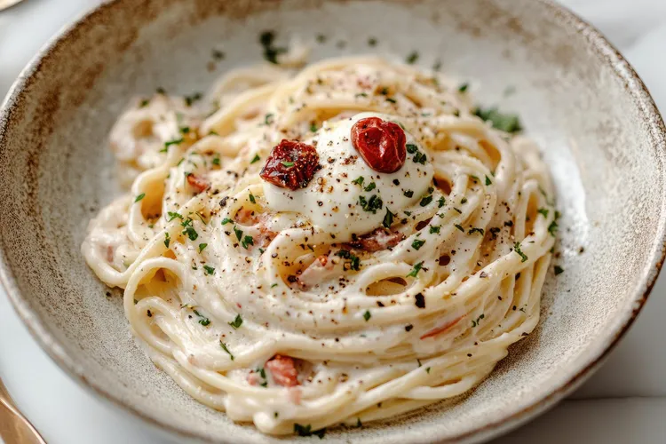 Tomato and ricotta wholemeal spaghetti
