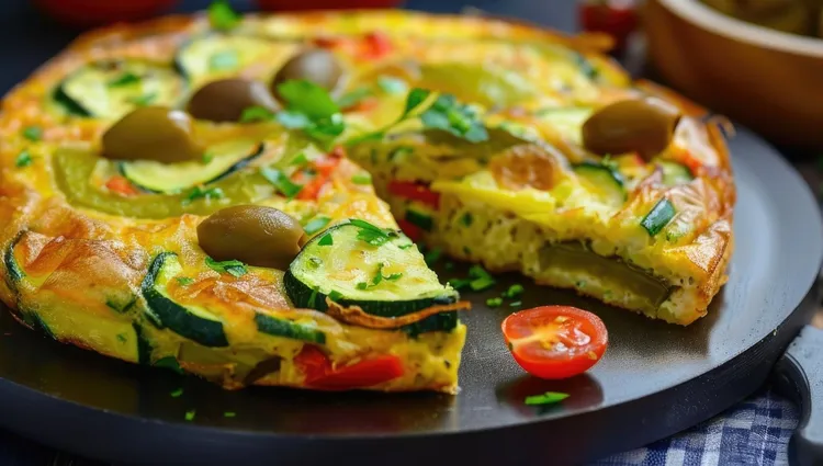 Zucchini & basil frittata