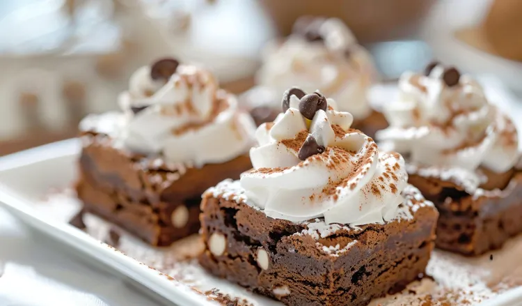 Baileys chocolate and walnut microwave brownies