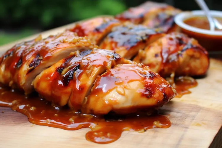 Bbq baked chicken breasts with olive oil