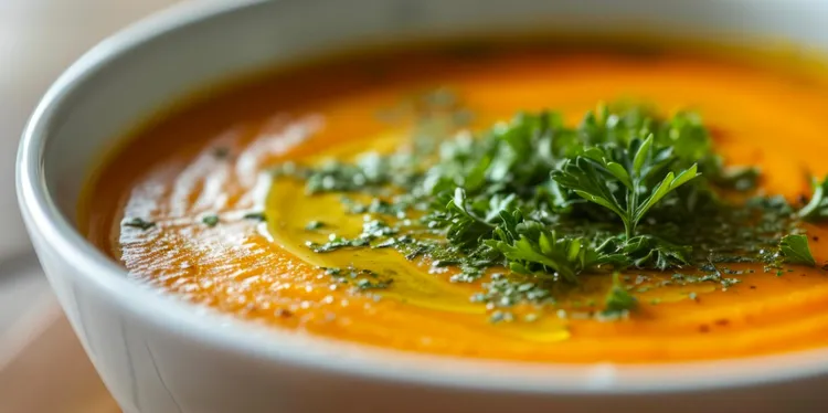 Carrot and cilantro soup