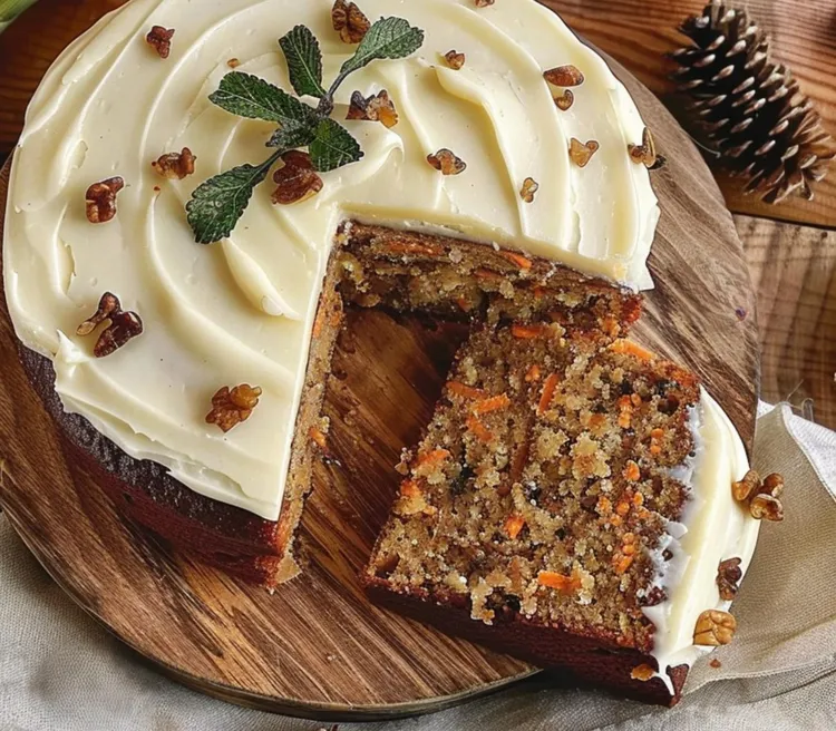Carrot and walnut cake