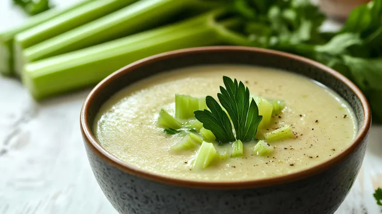 Celery puree with garlic