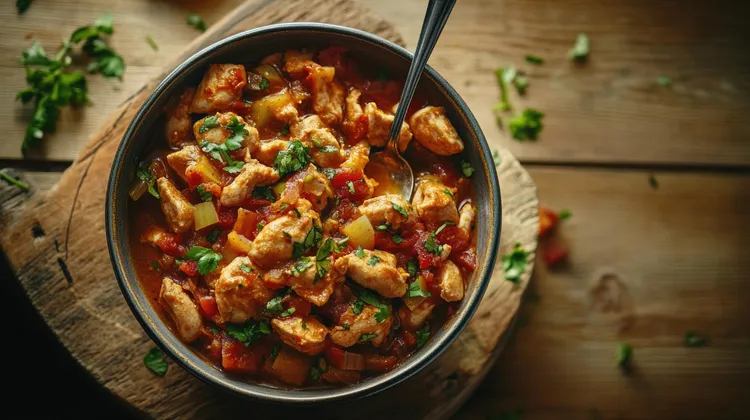 Chicken and capsicum hotpot