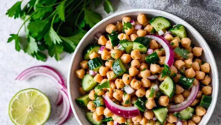 Chickpea and herb salad