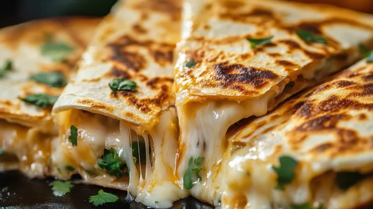 Cheddar cheese quesadilla