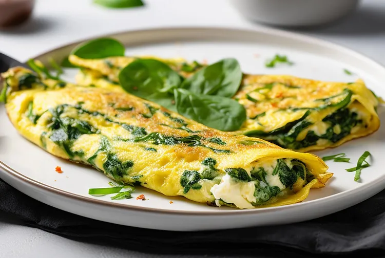 Egg and cottage cheese omelet