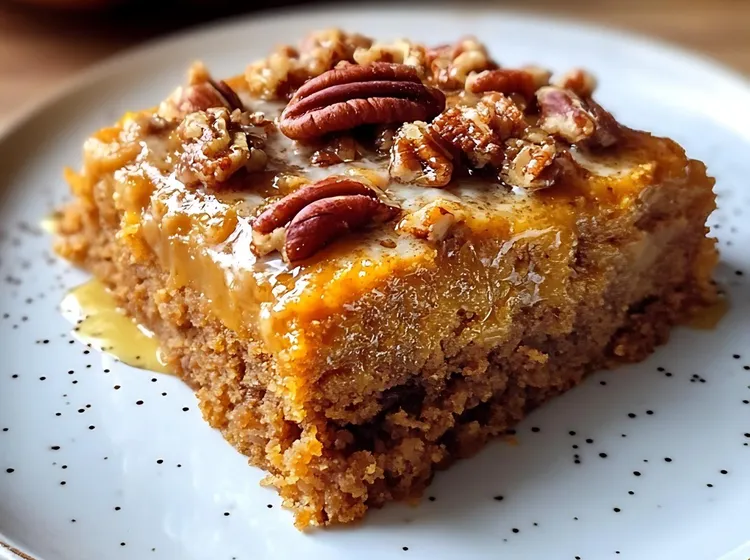 Espresso and pecan self-saucing pudding