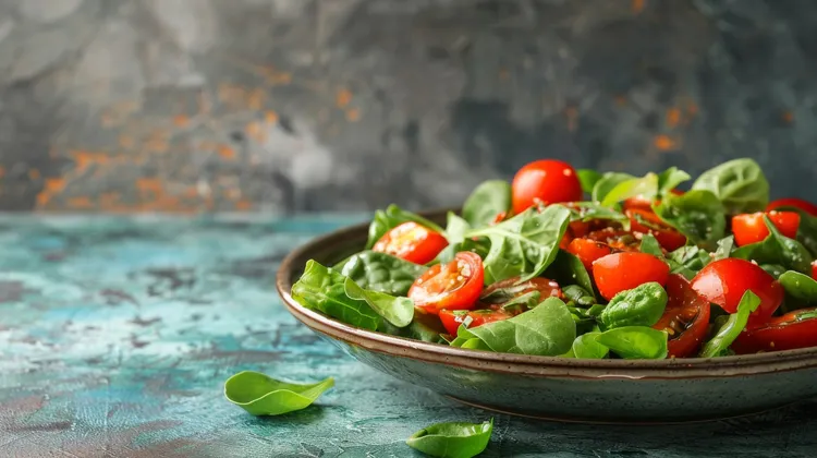 Fresh tomato & spinach salad