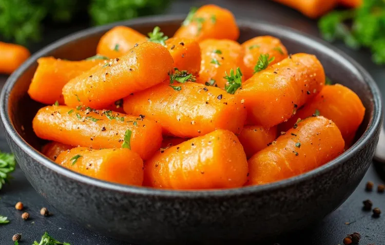 Glazed baby carrots