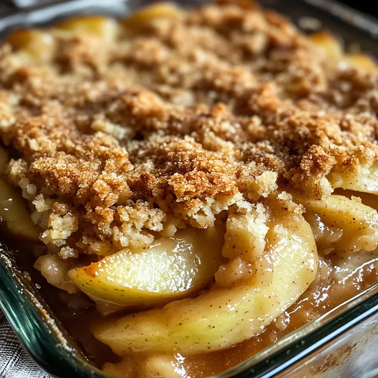 Golden apple and walnut cobbler